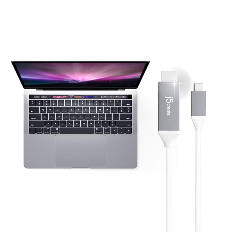 j5create USB Type C to 4K@60Hz HDMI 6ft Cable with HDMI ATC Certificate,Compatible with Thunderbolt 3/4, MacBook Pro/Air, iPad Pro, iPad Air 4, ChromeBook and More (JCC153G) - Image 5